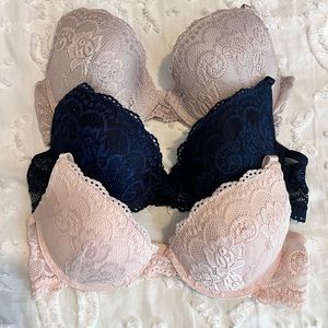 Laura Ashley lace bras set of 3| size 34B